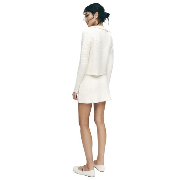 KNIT CARDIGAN AND SKIRT WITH FAUX PEARLS IVORY SIZE SMALL - Picture 11 of 11